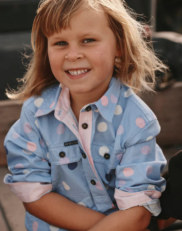 Blue Spotty Print Children's shirt