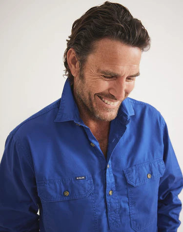 Men's work shirt in blue