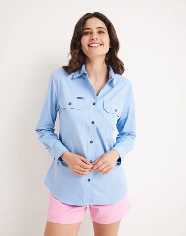 RB Sellars Sandy Workshirt – Women’s Full-Button Long Sleeve Light Blue