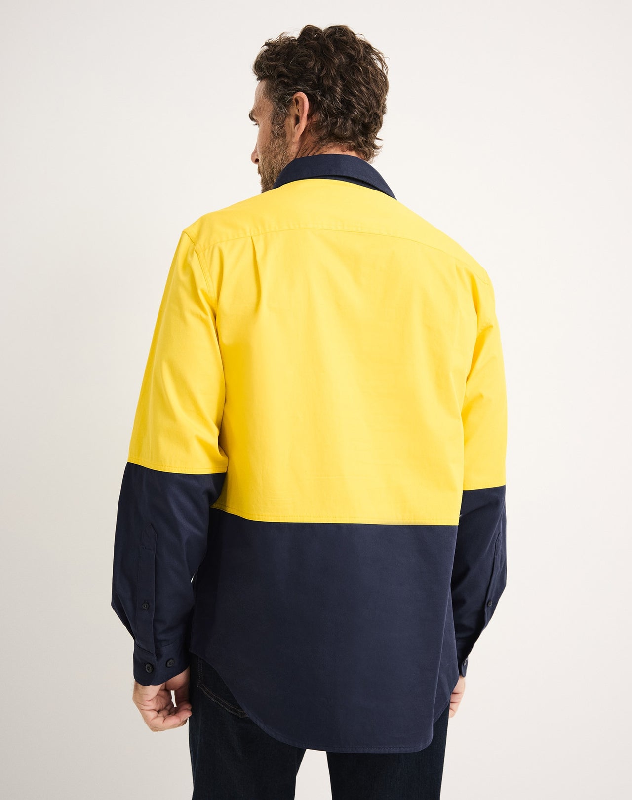 RB Sellars Men's Burton Hi Vis Long Sleeved Work Shirt