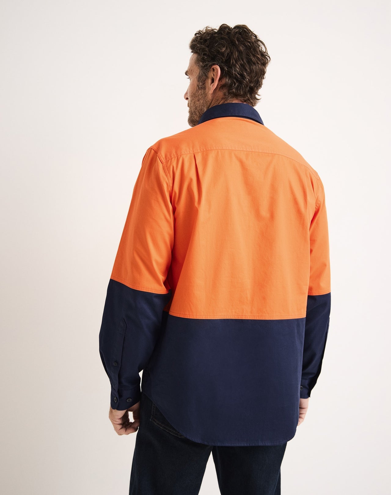 RB Sellars Men's Burton Hi Vis Long Sleeved Work Shirt